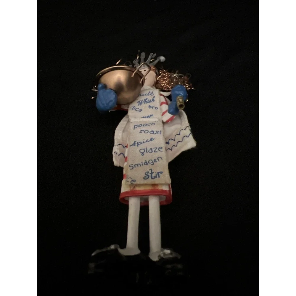 Mixed Media Chef Kitchen Cook Metals Fabric Cutlery Crown